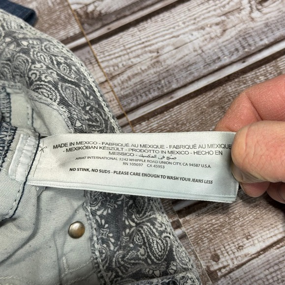 Ariat Real Denim Dresden St Ivy Womens Jeans Bootcut Blue Wash Size 36x33 - Picture 5 of 9